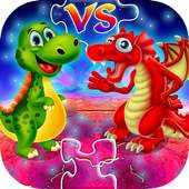 Dinosaur VS Dragon Puzzle: Jigsaw Free Games