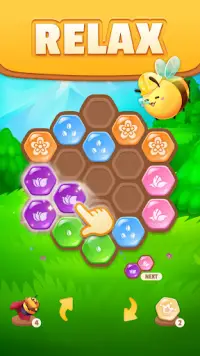 Bee Merge - Honey Hex Puzzle Screen Shot 1