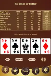 8/5 Jacks or Better Poker Screen Shot 15