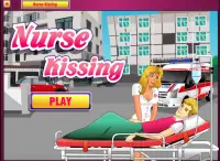 NURSE KISSING - Kiss games for girls Screen Shot 0