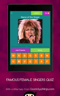 FEMALE SINGERS QUIZ Screen Shot 16