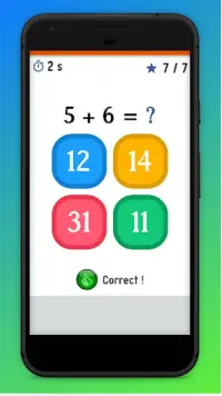 Funny Math - Practice Game for grades 1, 2, 3, 4 Screen Shot 1