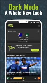 Cricingif - PSL 6 Live Cricket Score & News Screen Shot 1