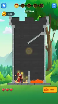 Hero & Queen Rescue : Pull The Pin Screen Shot 1