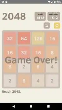 2048 Game (Free) Screen Shot 0