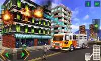 FireFighter rescue - emergency firetruck simulator Screen Shot 0