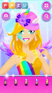 Makeup Girls - Unicorn dress up games for kids Screen Shot 1