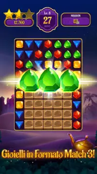 Jewels & Genies: Aladdin Quest - Giochi Match 3 Screen Shot 0