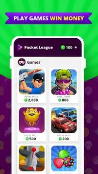 Pocket League - Play and Earn Paytm Cash Daily! Screen Shot 0