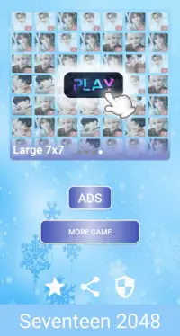 2048 Seventeen Game Kpop - Muti level special Screen Shot 1