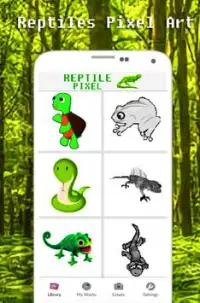 Reptile Color By Number - Pixel Art Screen Shot 3