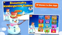 Jeux Fun Snowman de maternelle Screen Shot 0