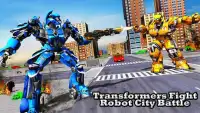 Transformers Fight Robot Car and Bike City Battle Screen Shot 0