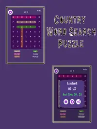 Country Word Search Puzzle Screen Shot 2