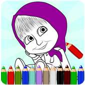How To Color Masha and Bear