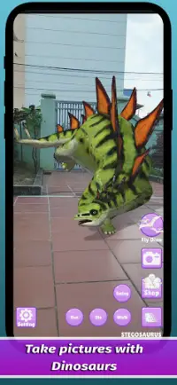 공룡 3D AR-증강 현실 Screen Shot 1