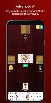 Hearts - Multiplayer card game Screen Shot 2