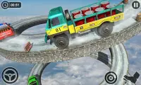 कार्गो ट्रक ड्राइवर गेम्स: असंभव ड्राइविंग ट्रैक Screen Shot 1