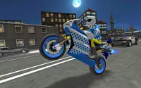 الشرطة موتور دراجة 3D القيادة محاكي Screen Shot 1