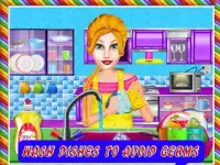 lavage de vaisselle nettoyage jeux de filles Screen Shot 1