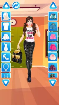 College Student Fashion Dress Up Game for girls Screen Shot 2