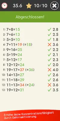 Kopfrechnen (Mathematik) Screen Shot 5
