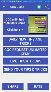Gems Guide Unlimited COC Pro Tips and Tricks Screen Shot 1