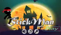 Stickman run : Halloween game Screen Shot 0