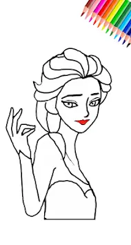 Coloring Book For the Queen Screen Shot 1