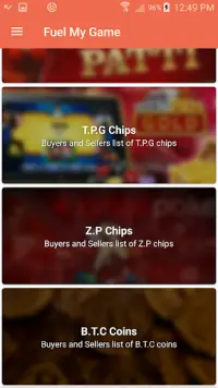 Buy Sell teen Patti Chips-BTC Screen Shot 0
