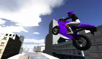 motorbike driving 3D city Screen Shot 12