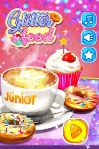 Glitter Food - Kids Cafe Screen Shot 0