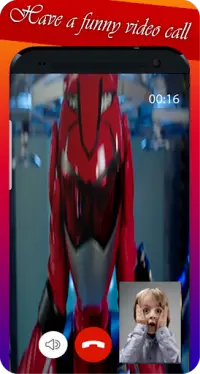 video call from power's rangers, and chat prank Screen Shot 1