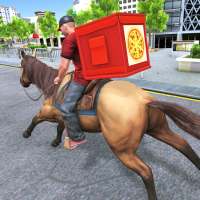 Mounted Horse Pizza Delivery: Fast Food games