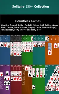 550+ Card Games Solitaire Pack Screen Shot 1