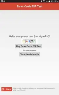 Zener Cards Screen Shot 3