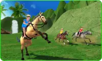 Kids Mountain Horse Rider Race Screen Shot 2