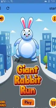 Conejo gigante corriendo juego Screen Shot 0