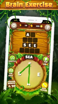 Word Jungle: Word Games Puzzle Screen Shot 1