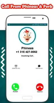Call From Phineas and Ferb Screen Shot 0