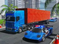 Police Car Transport-Truck Game Screen Shot 2