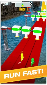 Racing laro 3D - tumatakbo sa obstacles Screen Shot 0