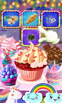 Unicorn Rainbow Cup Cake - Kids Cooking Game Screen Shot 4
