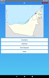 Vereinigte Arabische Emirate - Landkarten Quiz Screen Shot 8