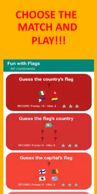 Fun with Flags - Flags game and Flags trivial Screen Shot 1