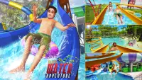 zwariowany pływanie basen wodny park 3D Screen Shot 0