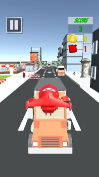 super jet  wings car robot plane runner city Screen Shot 3