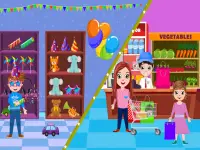 Pretend Town Shopping Store: Girls Dress Up Game Screen Shot 1
