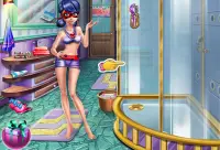 DOTTED GIRL SAUNA FLIRTING - Kiss games for girls Screen Shot 1