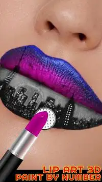 Lip Art 3D Paint By Number - PixelArt Coloring Screen Shot 0